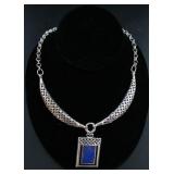 Mexico Artisan Signed Lapis Choker