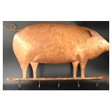 Copper Wall Hanging Pig Pot Rack
