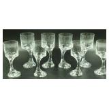 Set of Eight Baccarat "Narcisse" Crystal Glasses i