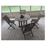 Hudson Hill Outdoor Teak Table & Four Chairs