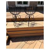 Pair of Wire Basket Planters