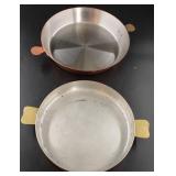Two French Copper Au Gratin Pans