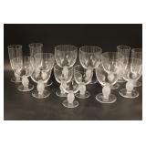 Fifteen Pieces of Lalique Crystal Stemware "LANGEI