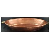 16.75" Diameter Hammered Copper Serving Dish