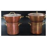Pair of Matfer French Copper Vegetable Steamers, 7