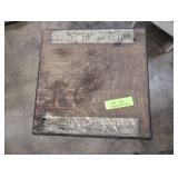 Antique Twisted Wire Stool / Side Table with Adver