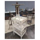 Lot of Two White Painted Wooden Display Tables and