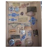 Assorted Automotive Emblems, Badges, and Data Plat