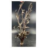 Newel Post Gas Light Fixture in Floral Bouquet Mot