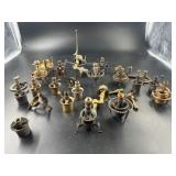 Assorted Collection of Brass and Metal Gas Lightin