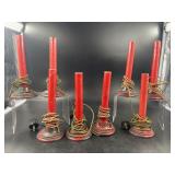 Noma Electric Red and Green Marbleized Plastic Can