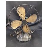 Electrically Powered Table Fan with Brass Blades a