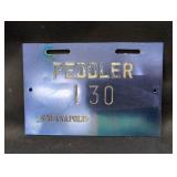 Indianapolis Peddler 130 License Plate Metal Sign