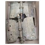 Ornate Cast Brass Architectural Door Hinges and Ha