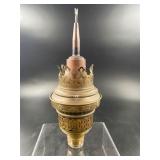 Brass Gas Light Burner with Decorative Pierced Gal