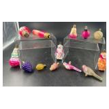 Collection of Molded Figural Glass Christmas Light