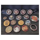 Assorted Cadillac Hubcap Emblems and Cragar Wire W
