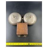 Double Dome Wood Back Electric Call Bell Ringer Me