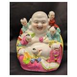 Chinese Porcelain 'Laughing Buddha with Children'