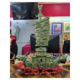 Large Chinese Carved Hardstone Dragon Ship