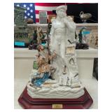 Signed Cortese Capodimonte Michelangelo & David Po