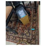 Persian-Style Floral Medallion Area Rug, Rust Fiel
