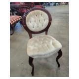 Victorian-Style Balloon Back Side Chair, 36' Tall