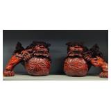 Pair of Chinese Foo Dog Guardian Lions