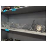 Group of Crystal Items Including Pyramid, Bowl & U