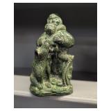 Wolf Sculpture, Canadian Inuit style Hunter & Anim