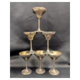 Set of 6 Sterling Silver Cordials