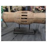 Antique Wooden Wagon Hub Found Sculpture