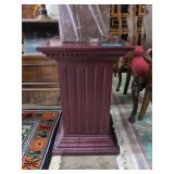 Neoclassical-Style Cherry Finish Fluted Display Pe