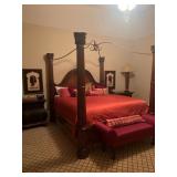 Pulaski Monumental 4 Post Canopy Bed with Carved C