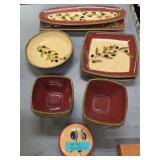 Clay Art Olive Pattern Dinnerware