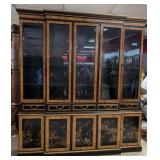 Drexel Heritage Large Chinoiserie Black Lacquer &