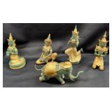 Thai-Style Gilt Bronze Classical Dancer Figures