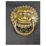 Brass Doorknocker in Chinese Dragon Form, 6'x6'