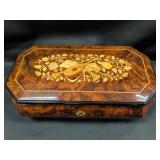 Reuge Swiss Inlaid Musical Jewelry Box