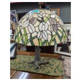 Contemporary Slag Glass Lamp