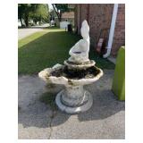 Concrete Figure Tiered Garden Fountain