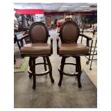 Pair of Traditional Upholstered Observation Chairs