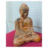 Large Glazed Ceramic Seated Amitabha Buddha Figure