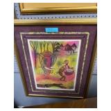 West African Folk Tale Scene ï¿½ Elephant & Tortoise