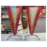 Pair Signed Contemporary Art Glass Vases