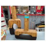 Pair Large Bamboo Sculptural Vessels