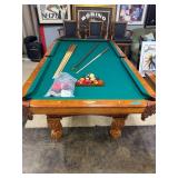 C.L. Bailey Co. Pool Table with Accessories