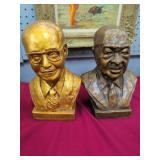 Dr EJ Oliver & Rev WM L Squires Chalkware Busts