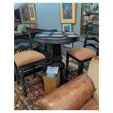 Traditional Pub Table with 2 Counter Height Chairs