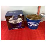 Bud Light Metal Bucket, Pub Glasses & Coasters